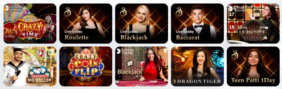 Jeux de casino en direct X7 Casino